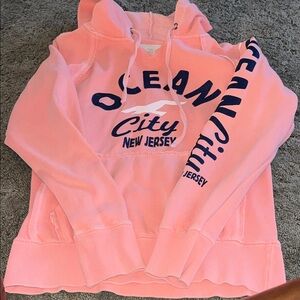 Ocean Drive Athletics,Ocean City New Jersey peachy/coral Hoodie
